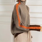 Delfina | Herringbone Luxe Turtleneck
