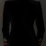 Vintage Baroque Embroidered Velvet Blazer