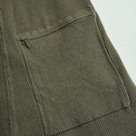 Vintage Zipper Neck Pocket Knit Midi Dress