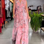 Jessica | Elegant Sleeveless V-neck Floral Print Dress