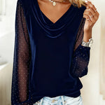 Avery | Elegant Blouse with draped collar