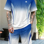 KZZ Men's short Sleeve Gym Training set