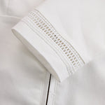 Vintage Western Cowboy Off-White Faux Denim Half-Zip Tassel Long-Sleeved Maxi Dress