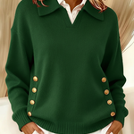 Vynette | V Neck Sweater with Collar