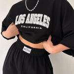 Two Piece Outfits Casual Lounge Sets Round Neck T-shirt Pullover with Pocket Joggers