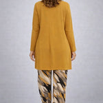 Honora™ | Mustard Three-Piece Set with Printed Trousers