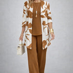 Henrietta™ | Caramel Leaf-Print Three-Piece Set