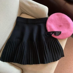 Elastic Waist Pleated Miniskirt
