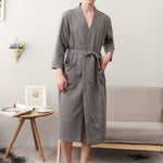 Comfortable Solid Bandage Thin Pajama Robe