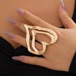 Heart Shape Solid Color Rings Accessories