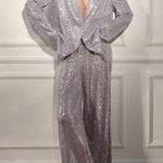 Sequined Wide-leg Pants