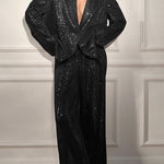 Sequined Wide-leg Pants