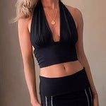 Sexy Deep V-neck Backless Camisole Tank Tops