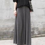 Casual Solid Color Elasticity Waist Pleated Skirts