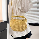 Geometric Shiny Woven Crossbody Bags Handbags