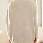 Open Front Oversized Button Lightweight Sweaters V Neck Loose Cardigans Knit Outwear