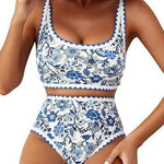 Fresh Split-Front Floral Print Bikini