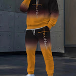 KZZ Men's Suit with 3D Print and Hood