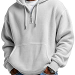 KZZ Men's waffle knit half-zip hoodie