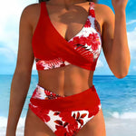 Women's Sexy Bikini Set with Tropical Floral Print