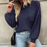 Nadorine Long Sleeve Backless Hollow Knit Sweater for Women Casual Work Office Loose Fit 2026 | Under