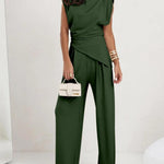 Lrregular Sleeveless Casual Two-piece Set
