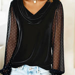 Avery | Elegant Blouse with draped collar