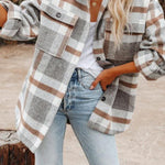 Plaid Pocketed Jacket