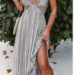 Sexy Renesmae Pocketed Halter Maxi Dress