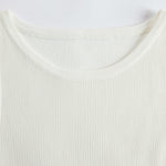 Elegant White Breathable Knit Tank Top