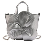 Flower Shape Pleated Split-Joint Bags Crossbody Bags Handbags Tote Bags