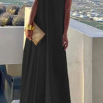 Women's Elegant Asymmetrical One Shoulder Maxi Dress