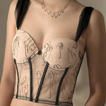 Nadorine Corset Lace Bralette Crop Tank
