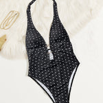 Sexy Polka-Dot Print Comfortable and Slimming One-Piece Swimsuit