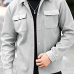 KZZ Men's Simple Jacket Coat, Fashion Casual Design