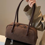 Retro frosted shoulder handbag casual pillow bag