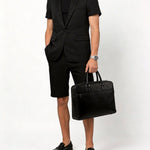 KZZ Men's Short-Sleeve Suit