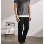 KZZ Casual Short-Sleeve Pullover Knit Top