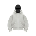 KZZ Jacket Zip Up Fashion Double Layer Hoodie Hip Hop Outerwear Jacket