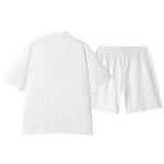 KZZ Men's Textured Knit Two-Piece Set