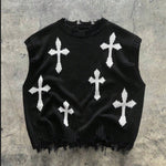 KZZ Street-Style Sleeveless Sweater