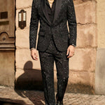 KZZ Men's Glitter Suit