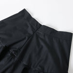 A-Line High Waisted Falbala Solid Color Long Skirts Skirts Bottoms