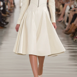 Long Sleeves Skinny Soft Zipper Lapel Midi Dresses