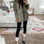 Thickened Side Zip Puffer Coat Puffer Down Jacket