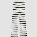Nadorine Crochet Striped Vest Top Striped Knit Pants Set