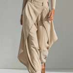 Riley | Off-Shoulder Bodysuit & Sculptural Draped Wide-Leg Trouser Set