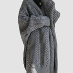 Retro Thickened Loose Twisted Long Sweater Cardigan