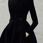Long Sleeves Skinny Solid Color High Neck Midi Dresses