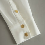 Western Retro Embroidered White Tencel Denim Shirt